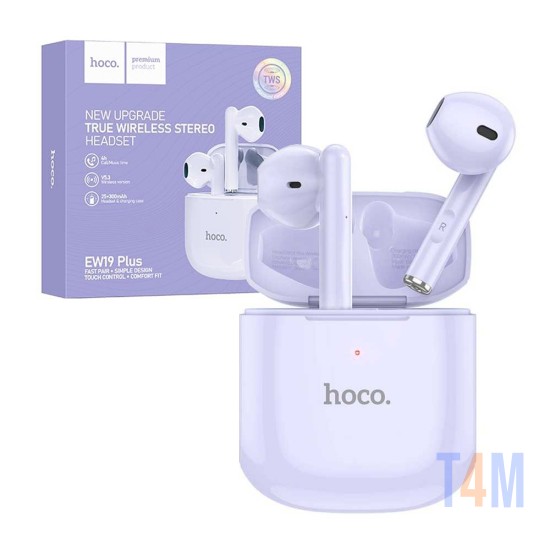 Hoco True Wireless Earbuds EW19 Plus Delighted Bluetooth V5.3 Purple